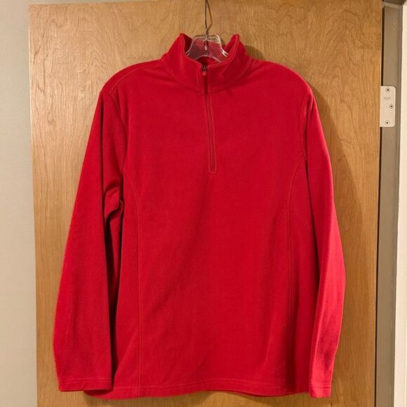 Lands' End Other - Lands' End Women’s Bold Red Zip-Up Fleece